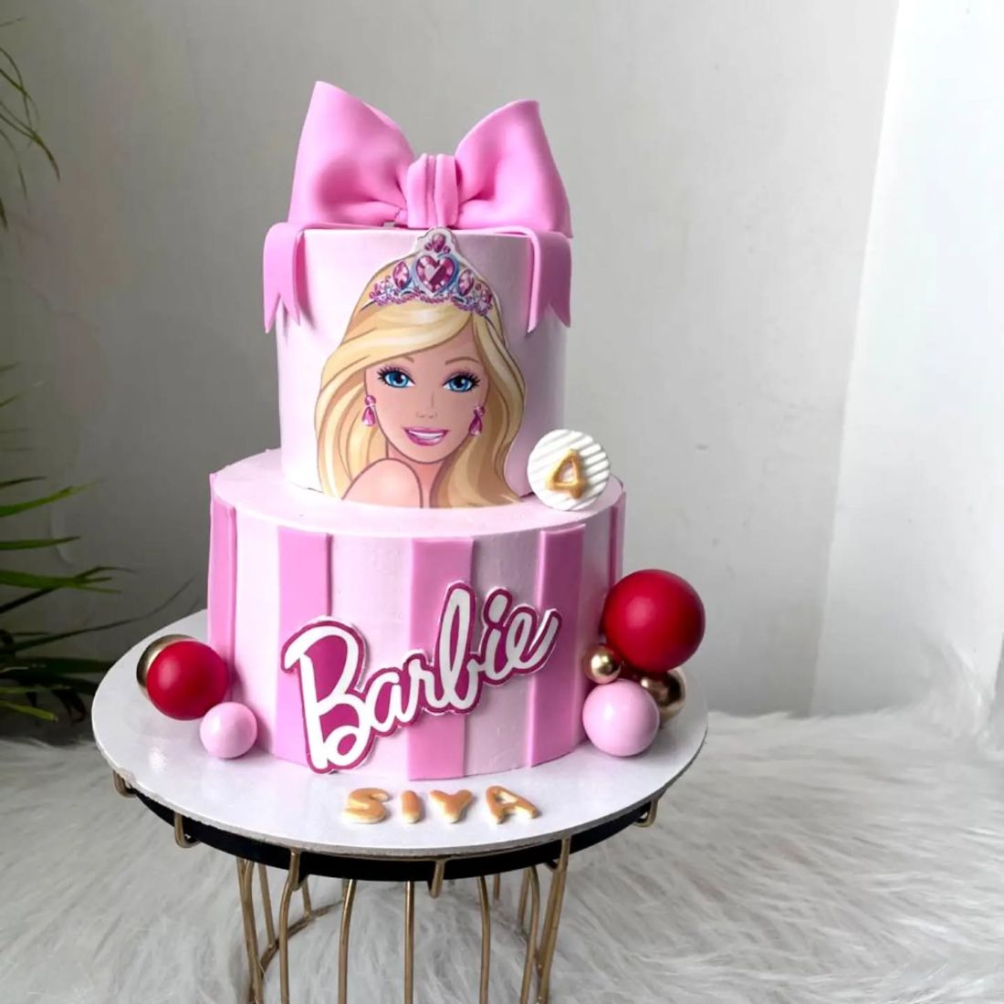 Barbie theme cake